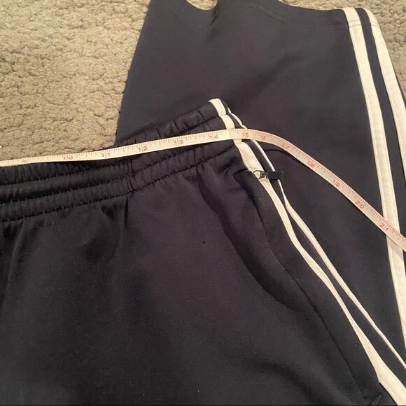 ADIDAS Navy Joggers Size Medium Size Stripes - Picture 6 of 16